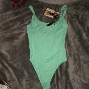 NWT turquoise bodysuit - thong bottom